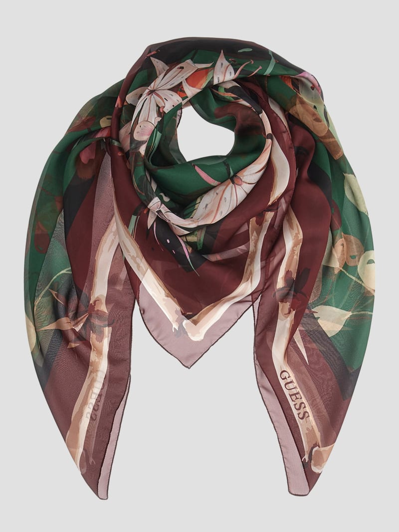 Guess Iris Printed Foulard Scarf - Bor