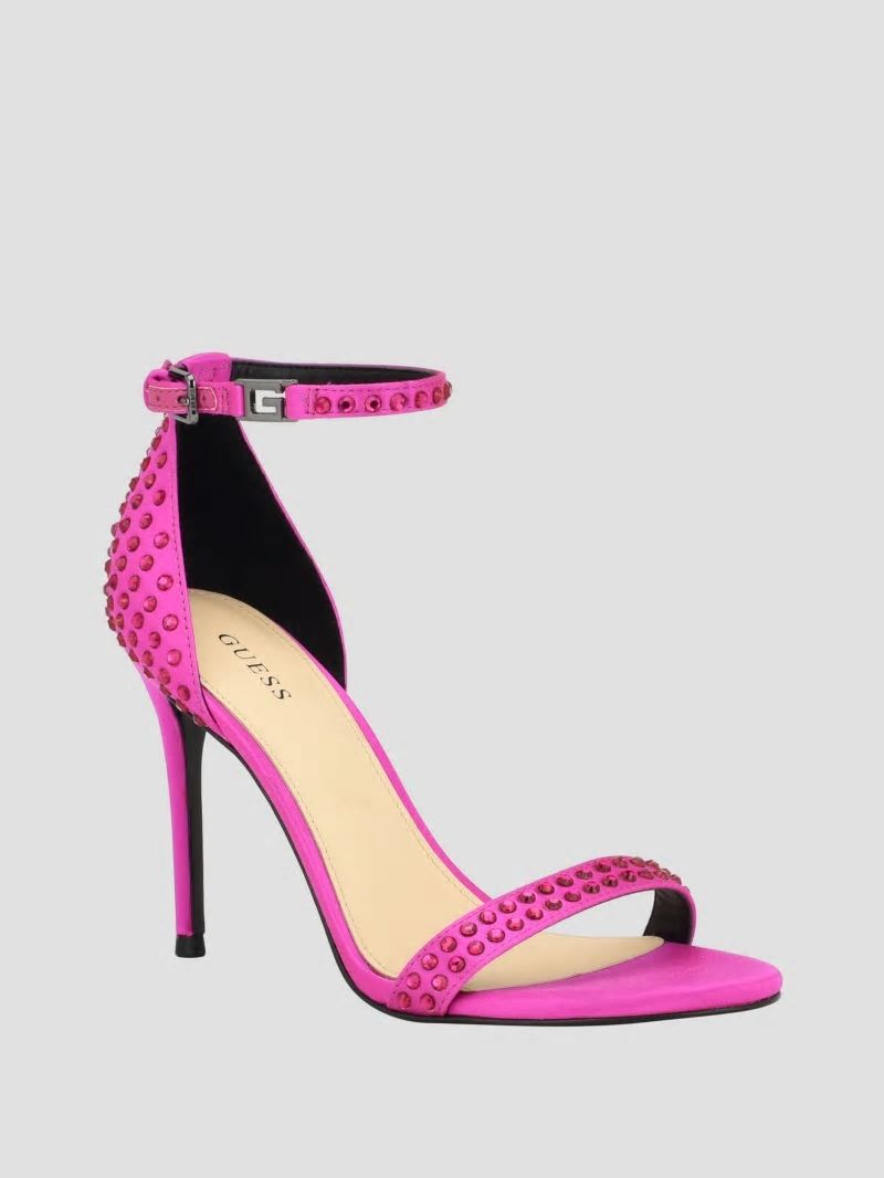 Guess Kabaile Rhinestone Heels - Medium Pink