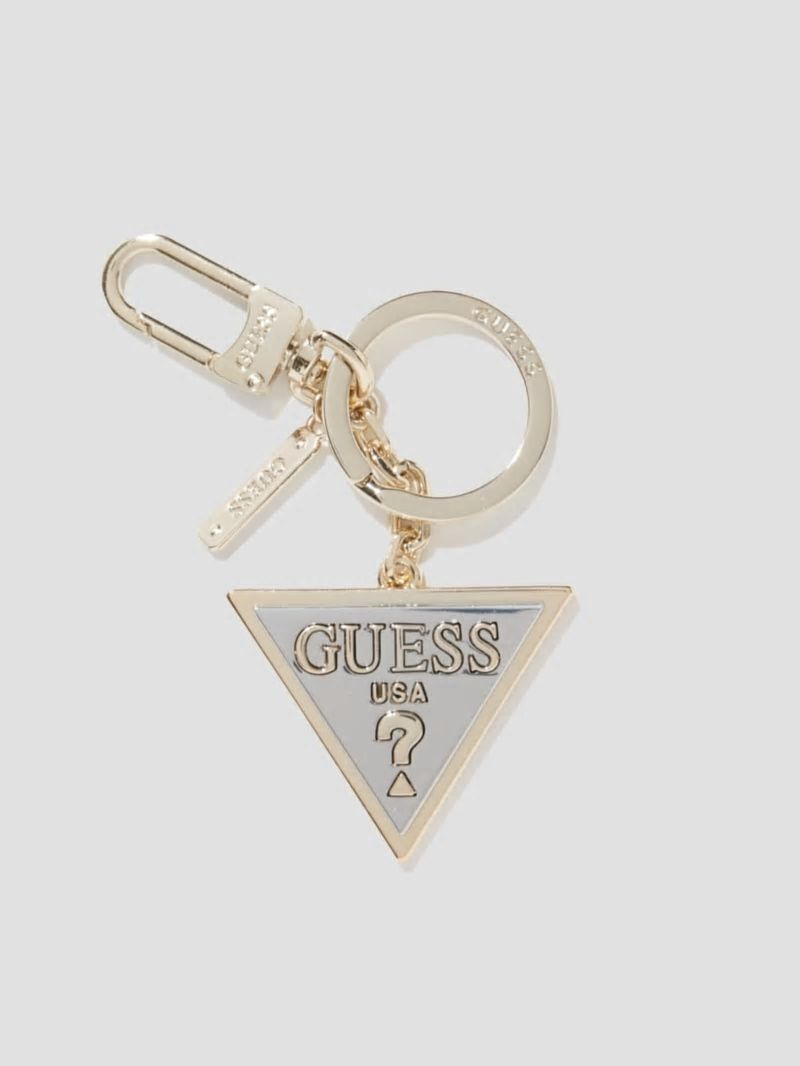 Guess Triangle Keychain - Silver