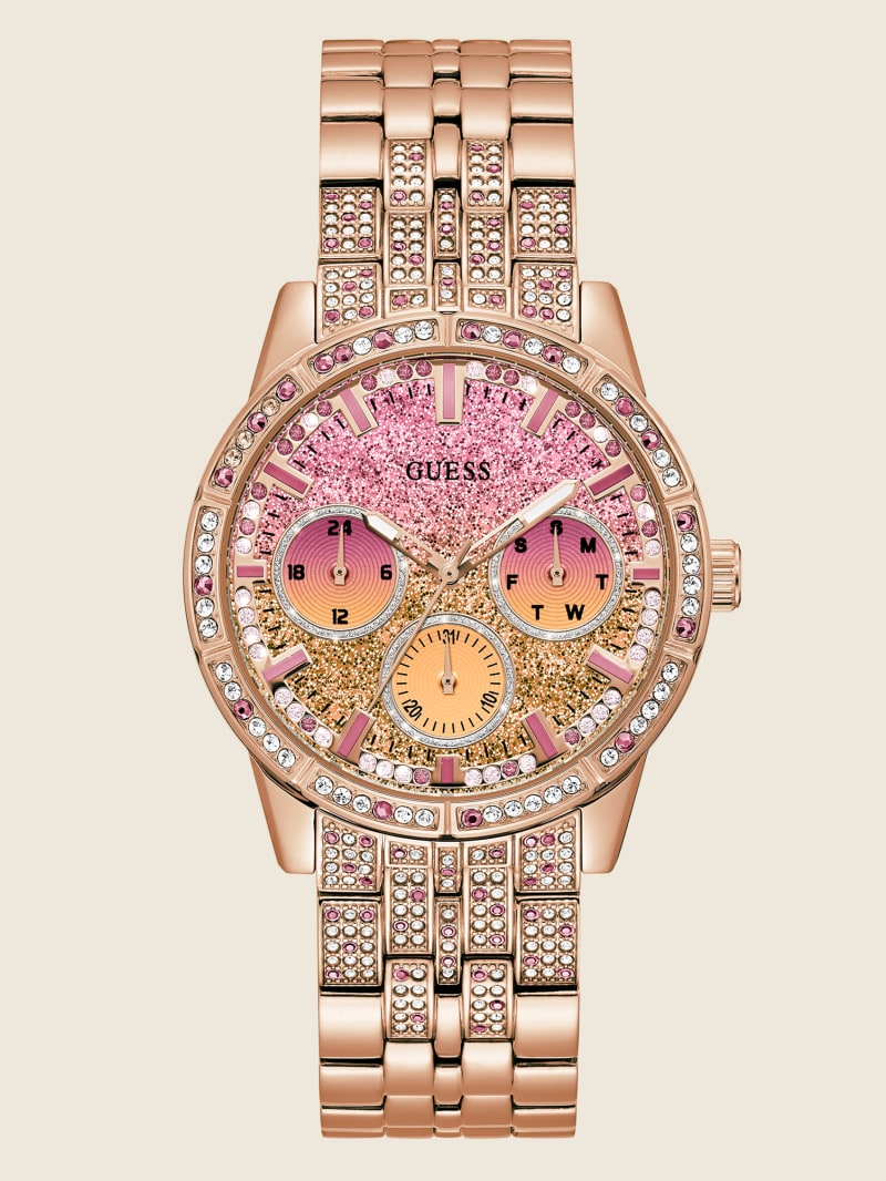 Guess Rose Gold-Tone Multifunction Watch - Rose Gold
