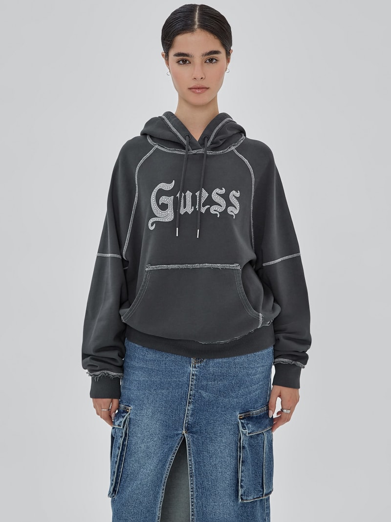 Guess GUESS Originals Stud Contrast Hoodie - Jet Black Multi