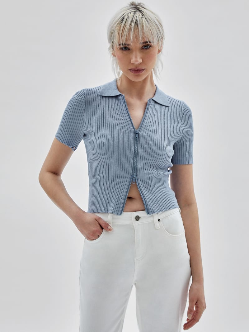 Guess GUESS Originals Eco Zip Sweater - Sky Dusk Guess GUESS Originals Eco Zip Sweater - Sky Dusk