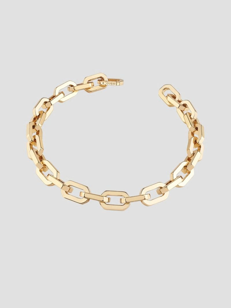 Guess Gold-Tone Octagonal Necklace - Yellow Gold