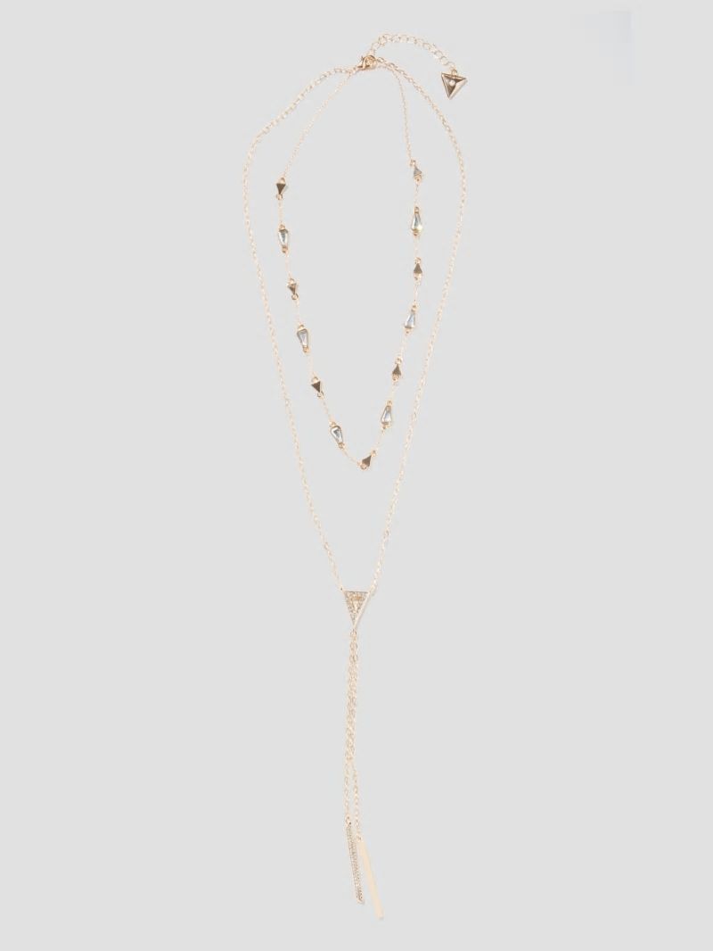 Guess Gold-Tone Layered Y Necklace - Gold