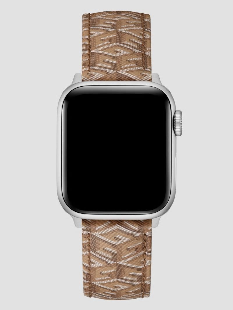 Guess G-Cube Brown Leather 38-40 mm Band for Apple Watch® - Taupe