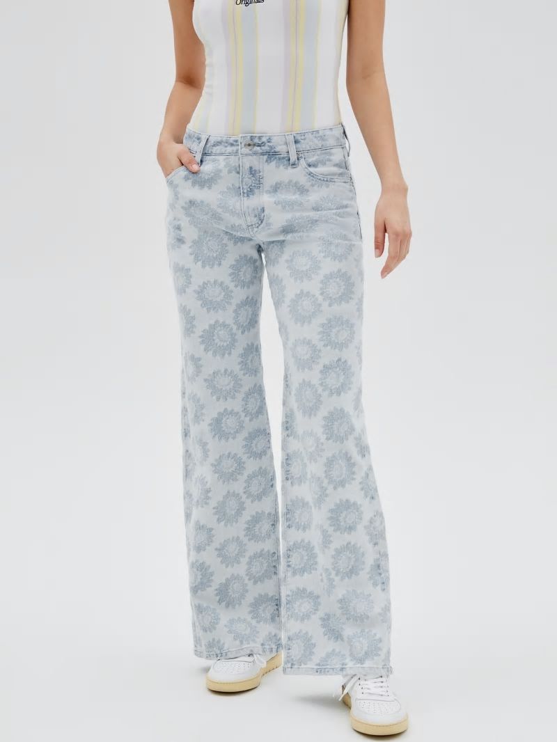 Guess GUESS Originals Daisy Wide-Leg Jeans - Floral Print