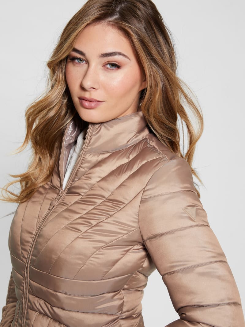 Guess Eco Valeria Puffer Jacket - Wet Sand