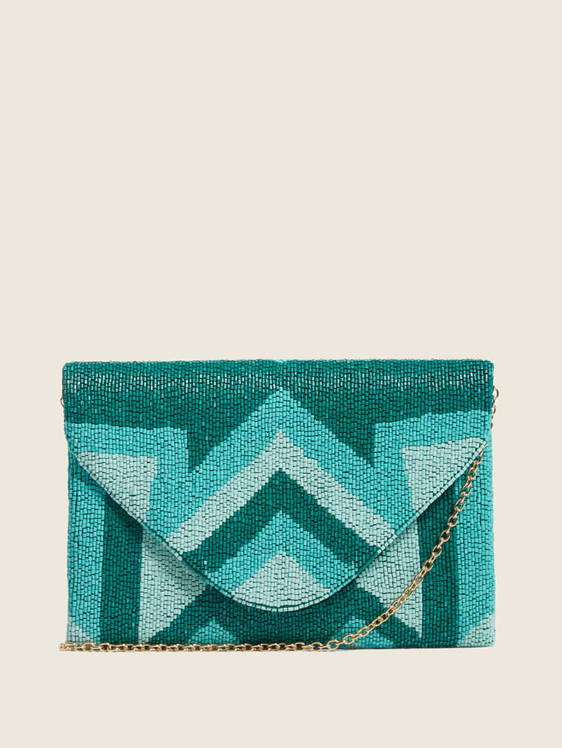 Guess Beaded Clutch - Turquoise