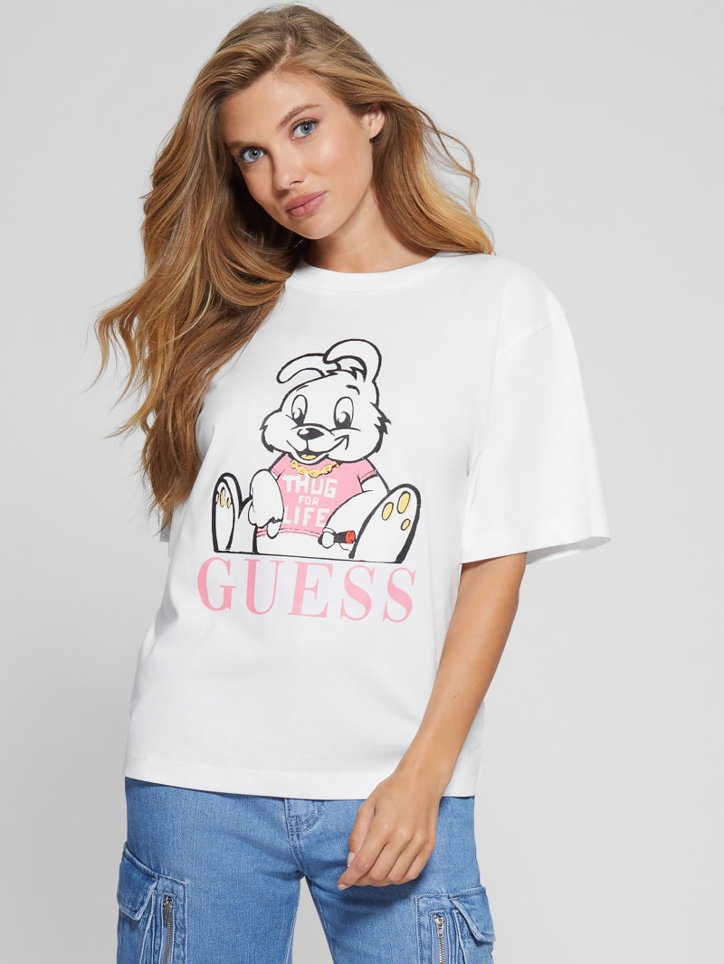 Guess Eco Bunny Graphic Tee - Pure White