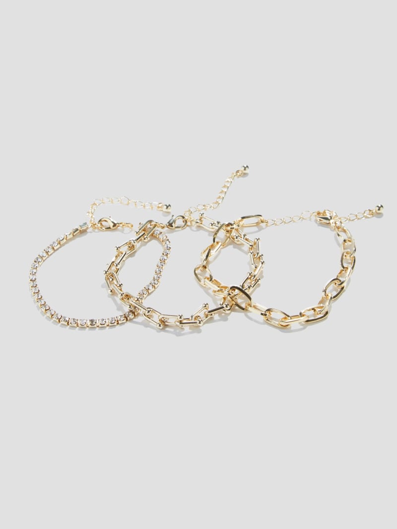 Guess 14K Gold-Plated Chain Bracelet Set - Gold