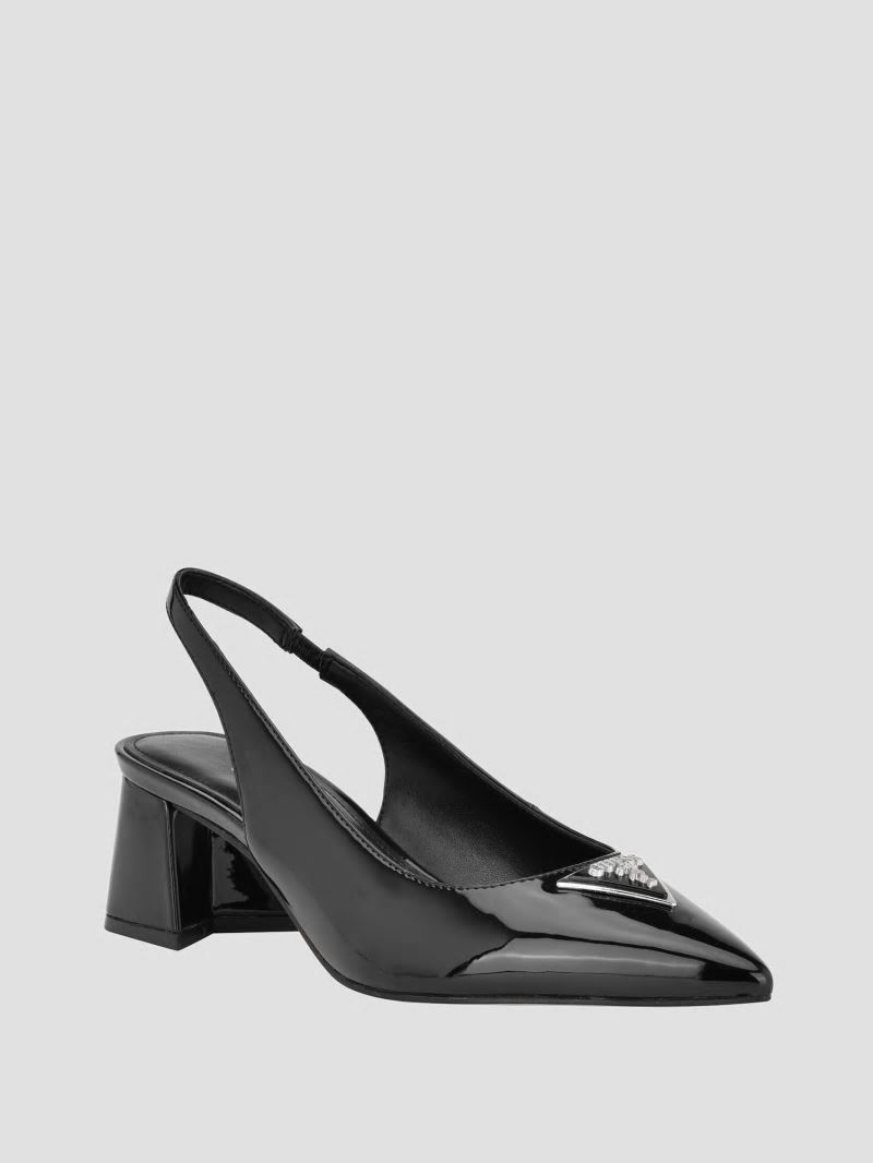 Guess Zanda Slingback Block Heels - Black 001