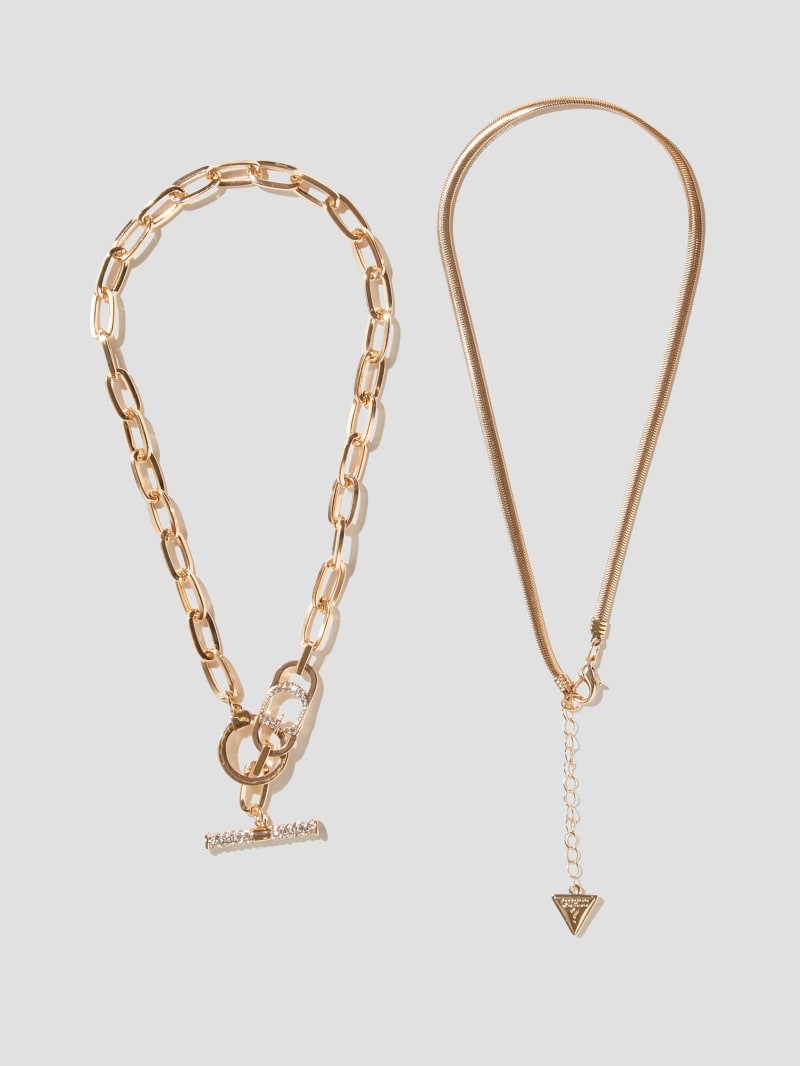 Guess Gold-Tone Layered Necklace Set - Gold