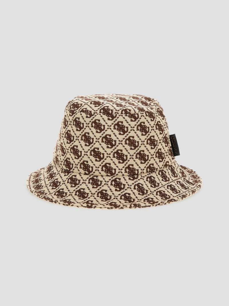 Guess Izzy Jacquard Quattro G Bucket Hat - Brown Multi