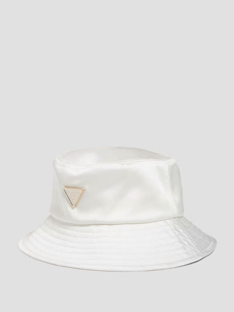 Guess Satin Bucket Hat - White Multi