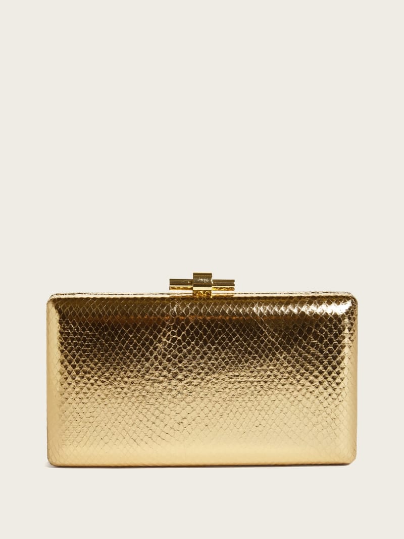 Guess Rose Gold Python Clutch - Rose Gold
