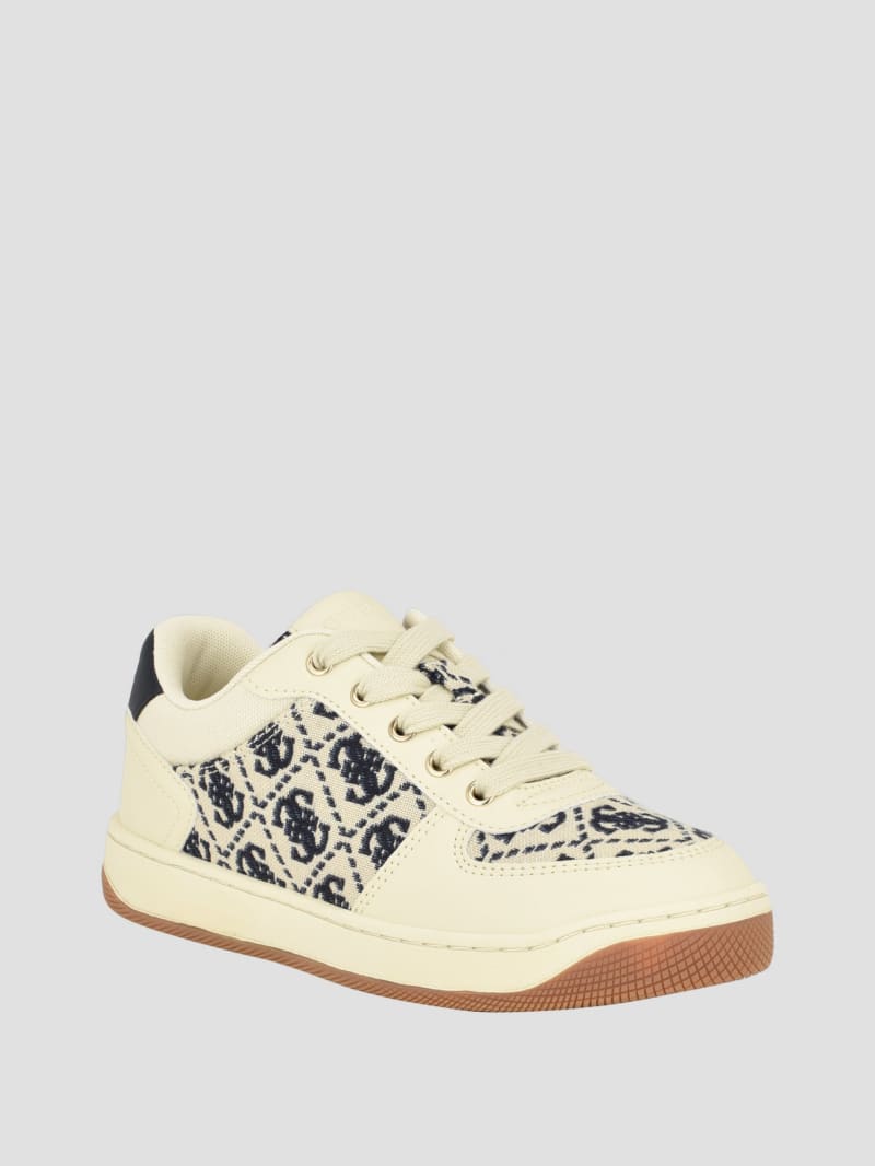 Guess Invited Jacquard Low Top - Medium Natural