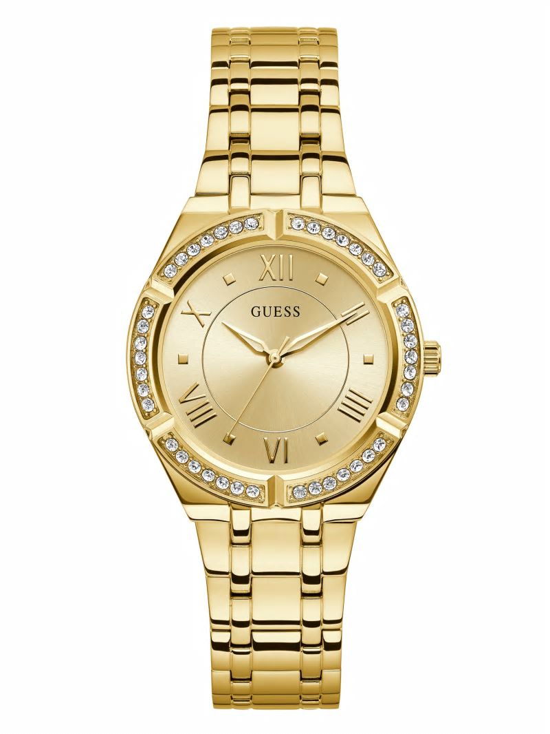 Guess Gold-Tone Champagne Analog Watch - Gold
