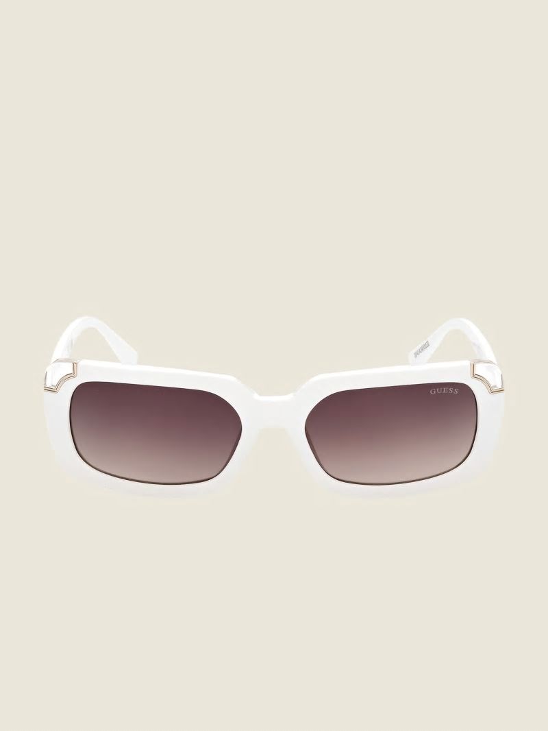 Guess Square Logo Sunglasses - White