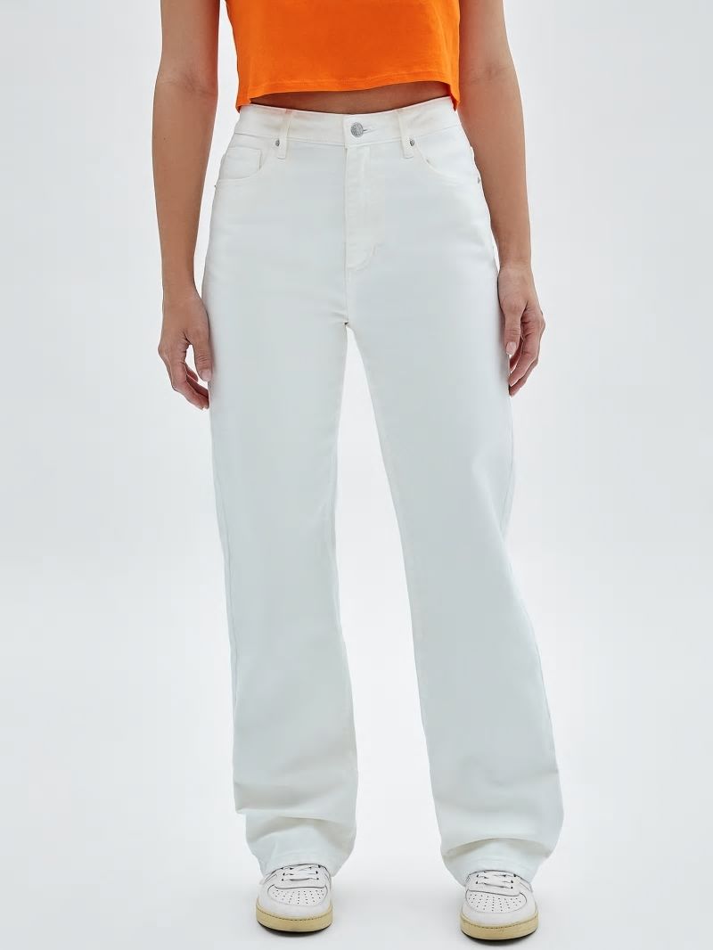 Guess GUESS Originals Kit Mom Jeans - Go Ecru Wash