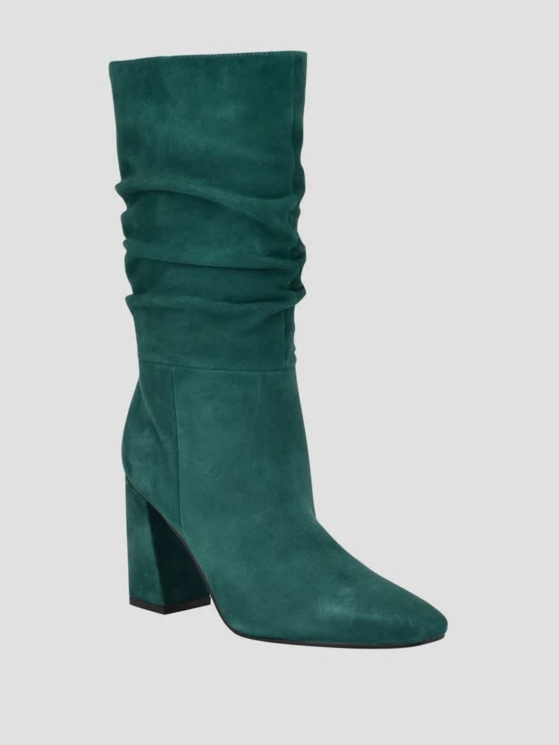 Guess Yeppy Suede Slouch Booties - Medium Green 310
