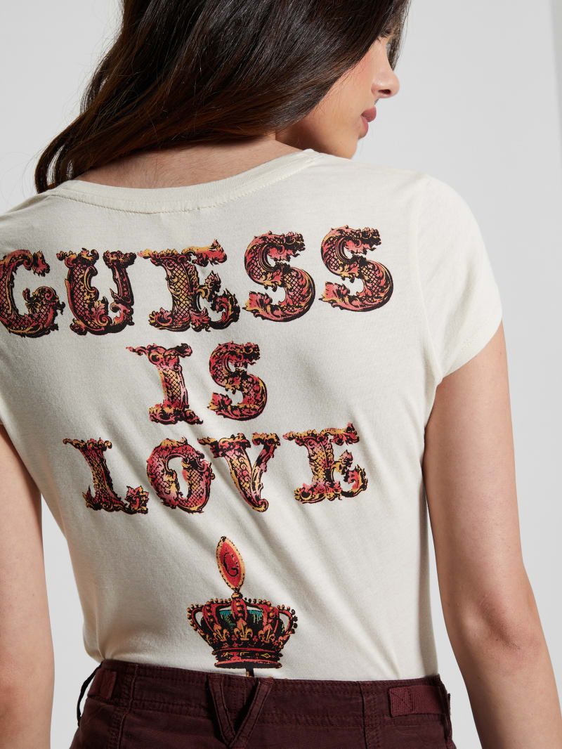 Guess GUESS Is Love Graphic Tee - Pearl Oyster