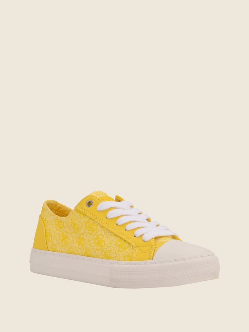 Guess Passit Logo Low-Top Sneakers - Yellow