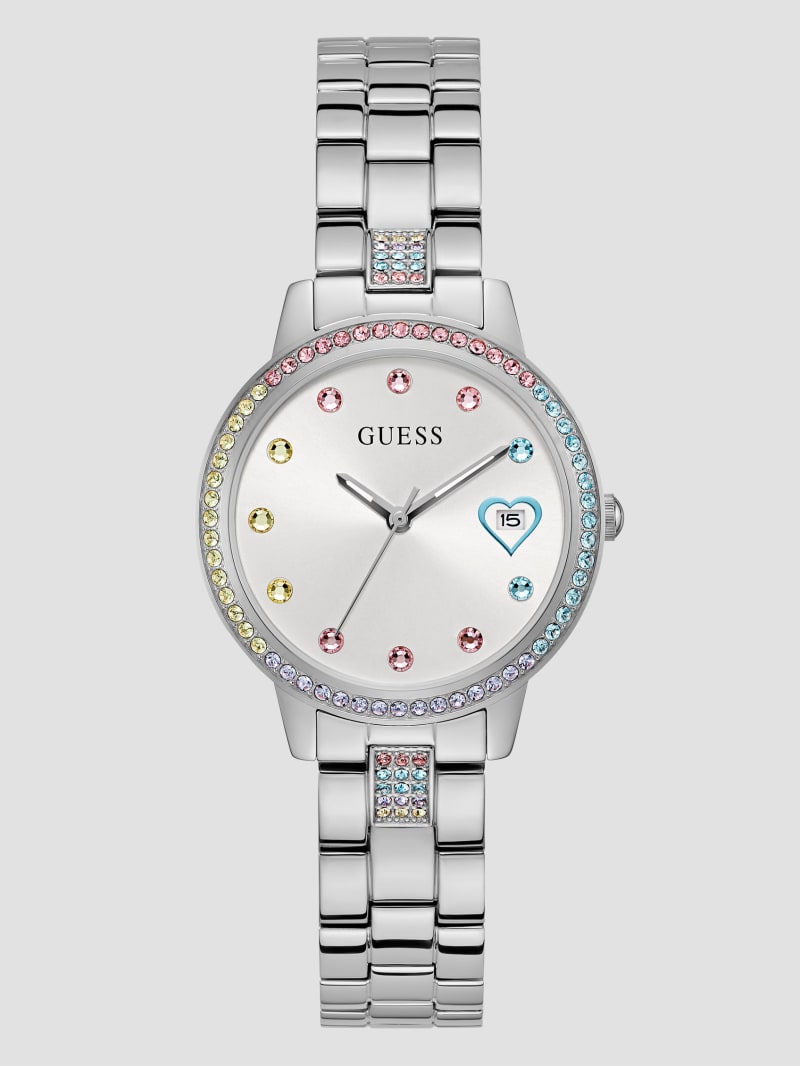 Guess Silver-Tone Analog Watch - Silver