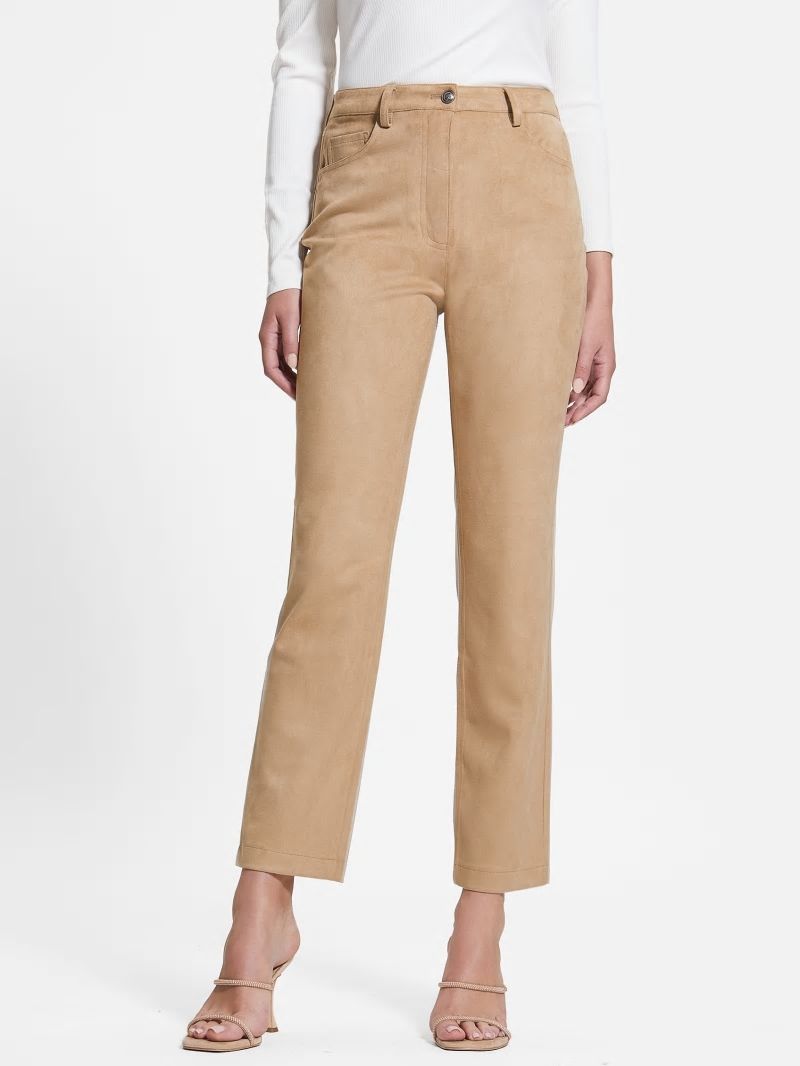 Guess Kelly Straight Pants - Wet Sand
