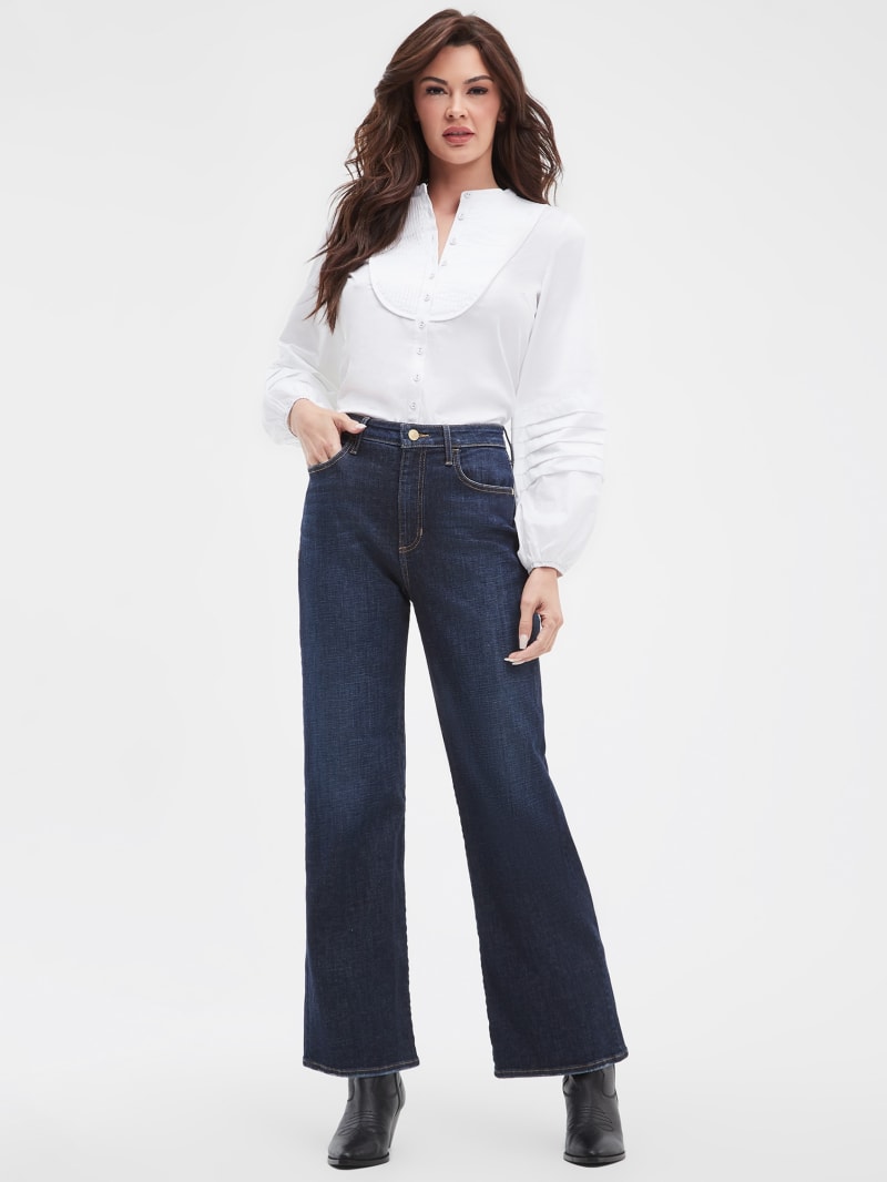 Guess Eco High-Rise Wide Leg Jeans - Calypso Blue