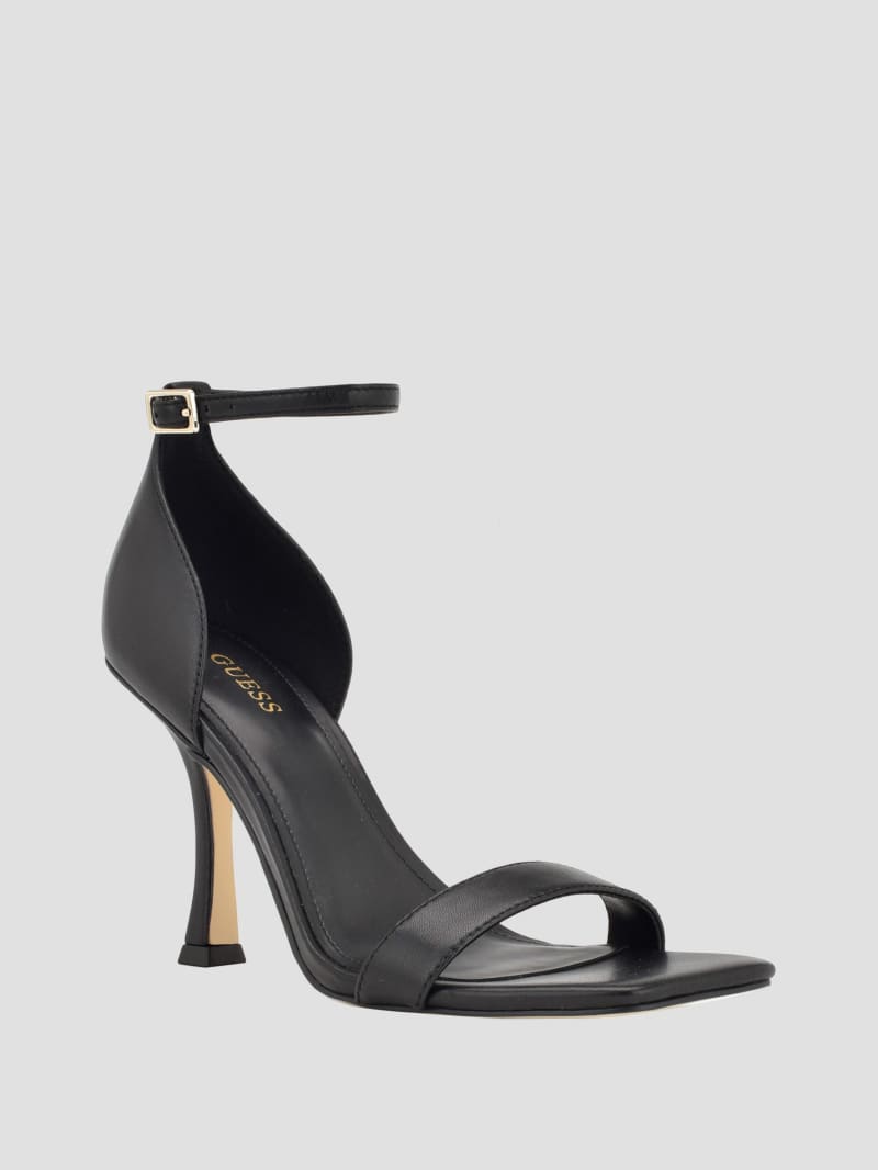 Guess Yael Leather Heels - Black 001