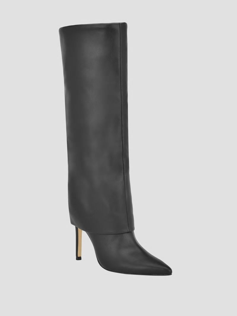 Guess Sabola Fold-Over Knee-High Boots - Black 002