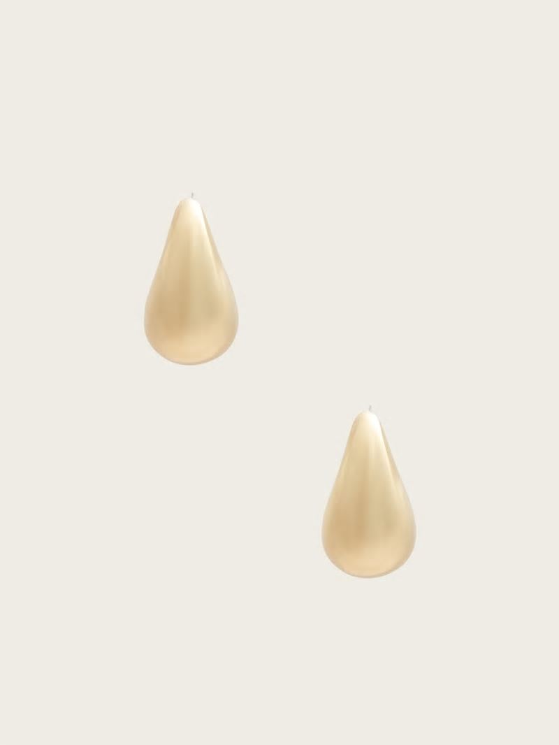 Guess Gold-Tone Teardrop Stud Earring - Silver/Gold