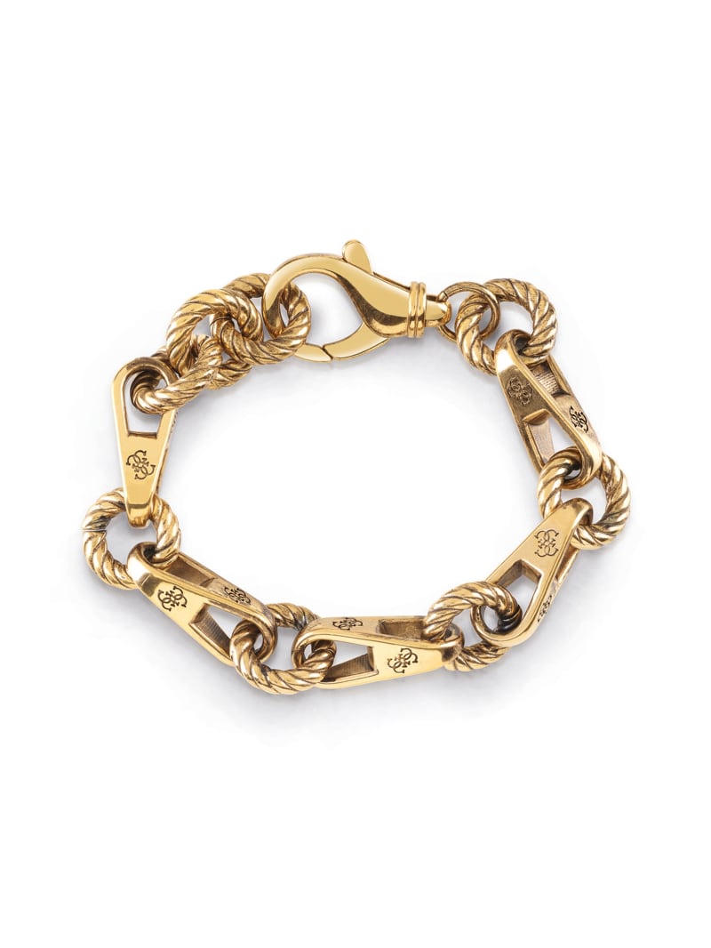 Guess Gold-Tone Torchon Chain Bracelet - Ag