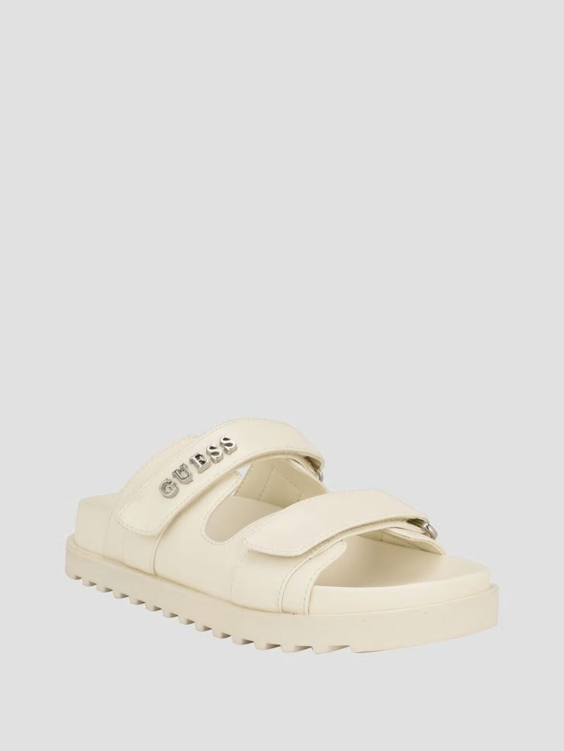 Guess Fabulon Two-Strap Slides - Ivory 150