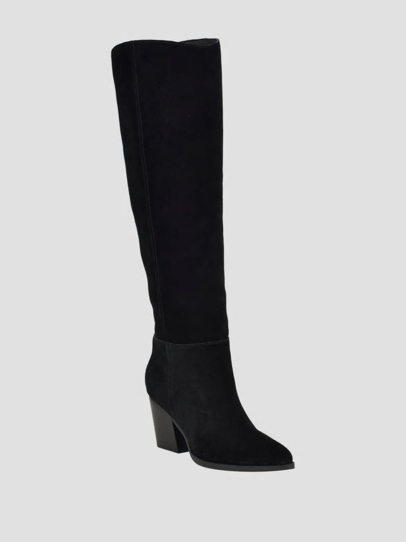 Guess Dolita Suede Knee-High Boots - Black 001