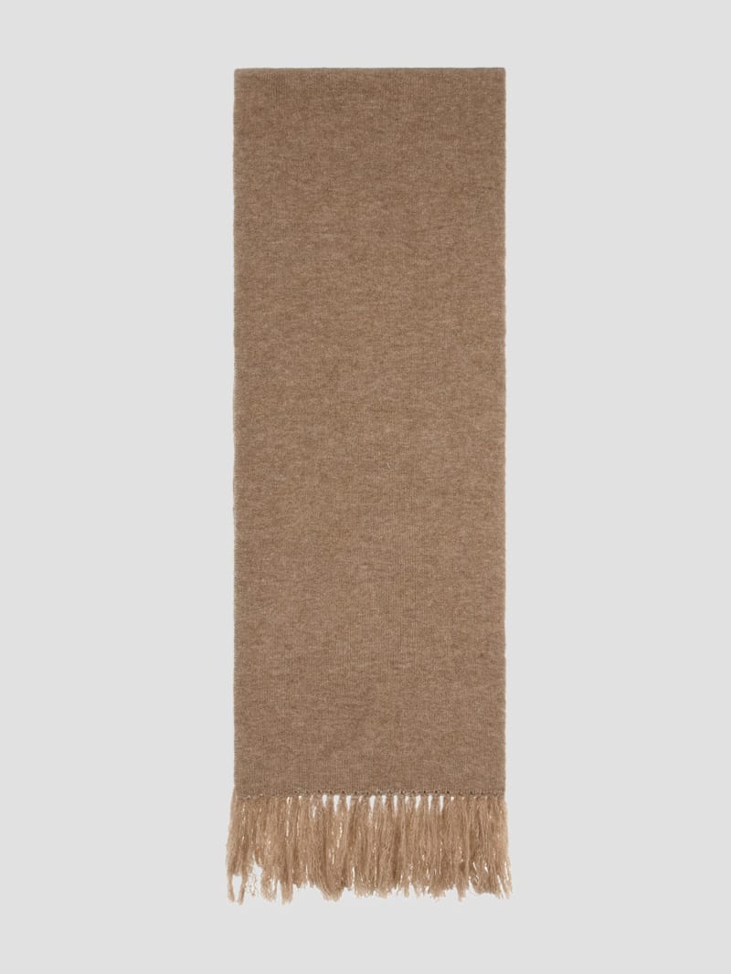 Guess Oblong Heathered Scarf - Foamy Taupe Heather Multi