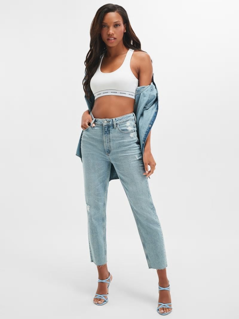 Guess Eco Slim Mom Jeans - Moonstone Blue