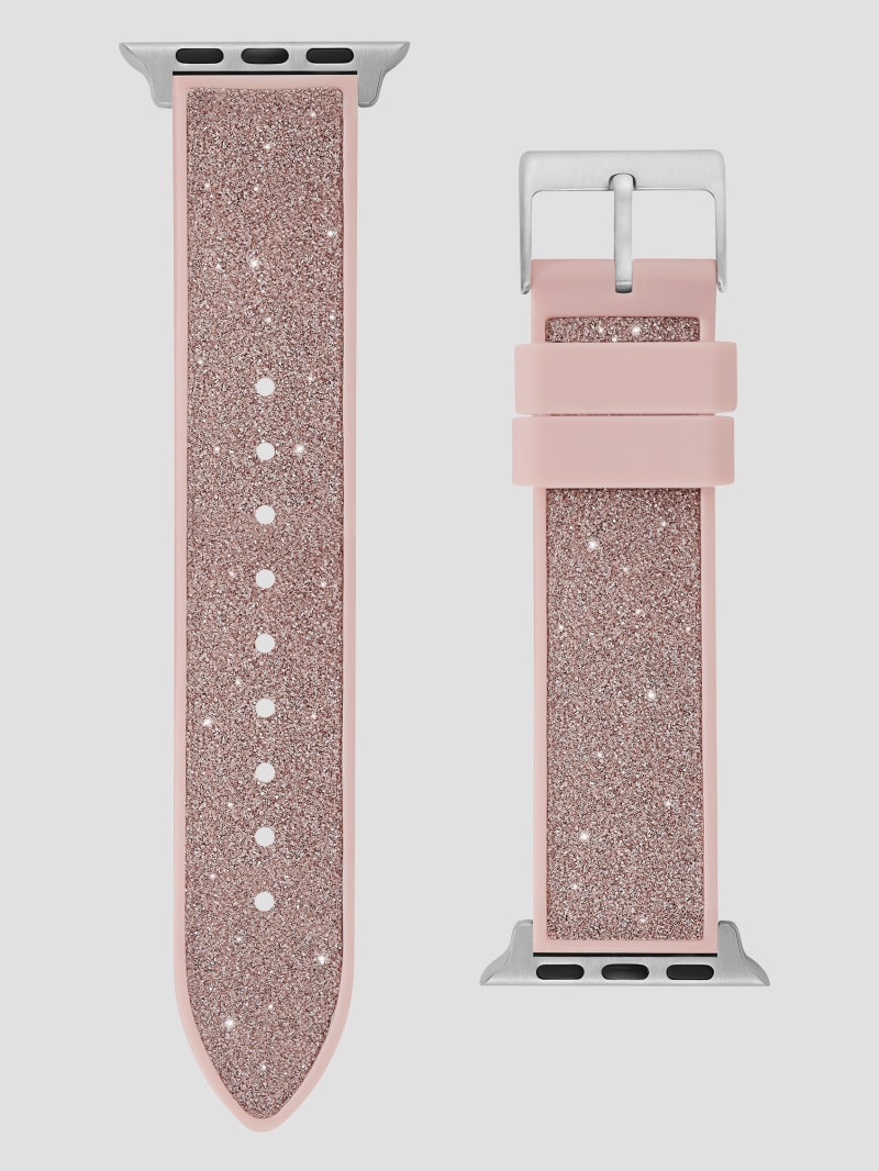 Guess Pink Glitter Silicone 38-41 mm Band for Apple Watch® - Rose Gold